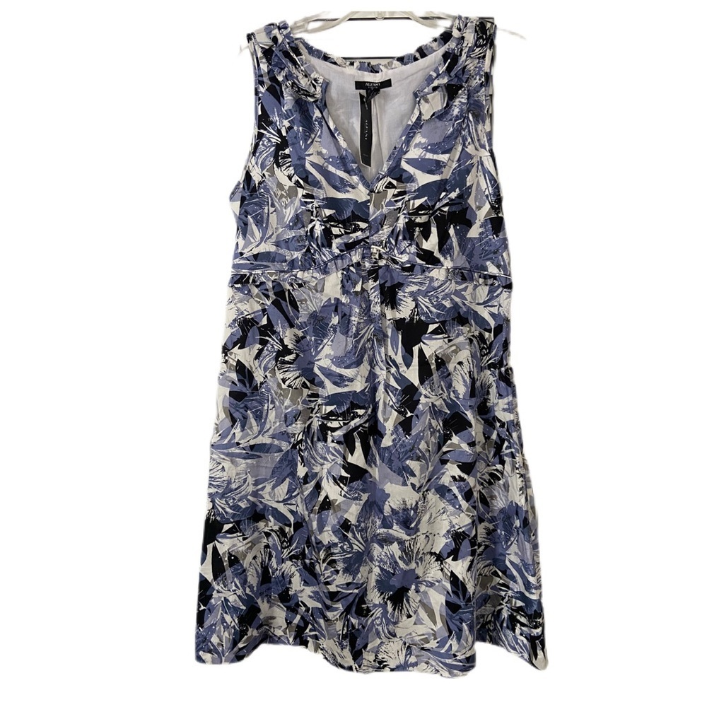 Alfani Leaf Print Midi Dress Size 12 Petite